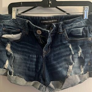EXPRESS denim short shorts size 8